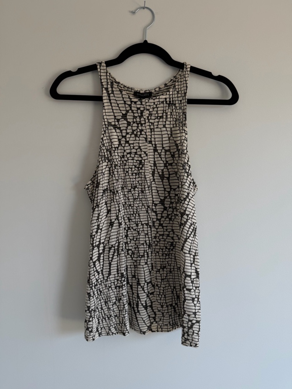 Dynamite Snake Print Tank Top | Sheer Lightweight | Layering Piece | XS